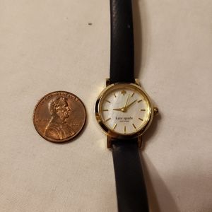 Kate Spade NY Slender Black Leather Watch